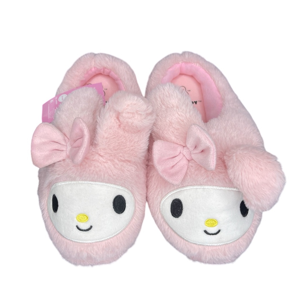 Sanrio Pink My Melody Plush Kids Slippers